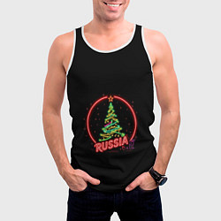 Майка-безрукавка мужская New year, цвет: 3D-белый — фото 2