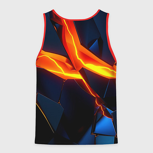 Мужская майка без рукавов Plate fractures / 3D-Красный – фото 2