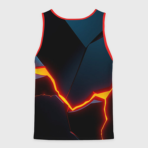 Мужская майка без рукавов Plate split / 3D-Красный – фото 2