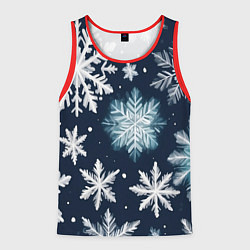 Майка-безрукавка мужская Снежное небо, цвет: 3D-красный