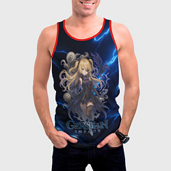 Майка-безрукавка мужская Genshin Impact Фишль, цвет: 3D-красный — фото 2