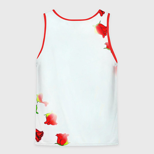 Мужская майка без рукавов Ювентус розы / 3D-Красный – фото 2