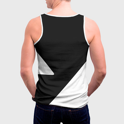 Мужская майка без рукавов Манчестер Юнайтед полосы / 3D-Белый – фото 4