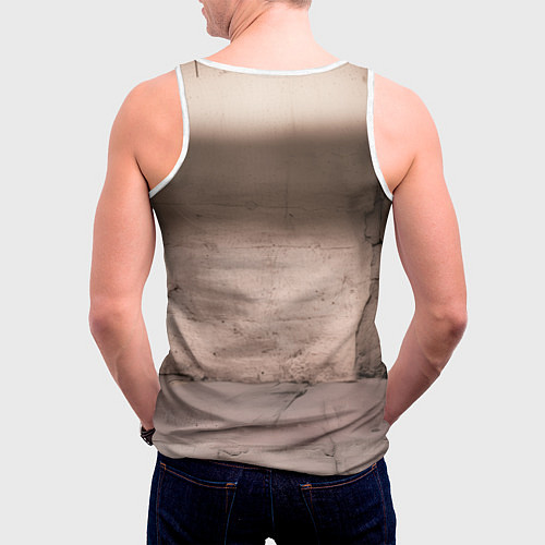 Мужская майка без рукавов Мишок / 3D-Белый – фото 4