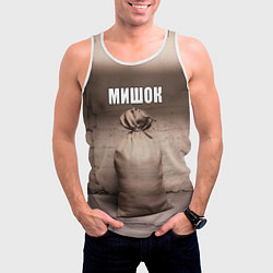 Майка-безрукавка мужская Мишок, цвет: 3D-белый — фото 2