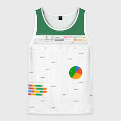 Майка-безрукавка мужская Таблица с ошибками - текстура, цвет: 3D-белый