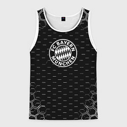 Майка-безрукавка мужская Бавария Мюнхен соты текстура, цвет: 3D-белый