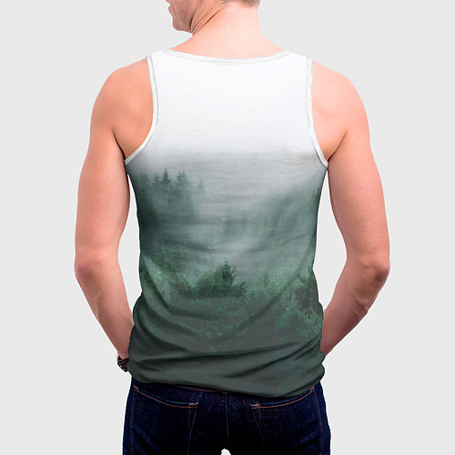 Мужская майка без рукавов Twilight forest / 3D-Белый – фото 4