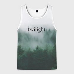 Майка-безрукавка мужская Twilight forest, цвет: 3D-белый
