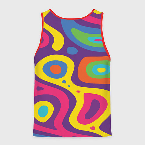 Мужская майка без рукавов Abstract tac / 3D-Красный – фото 2