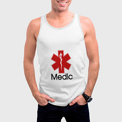 Майка-безрукавка мужская Медик, цвет: 3D-белый — фото 2