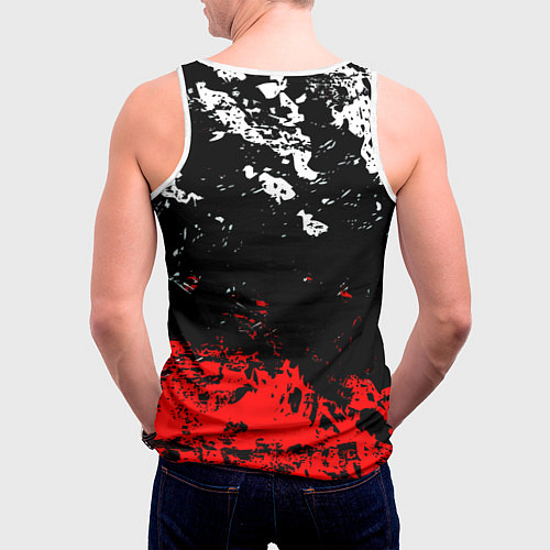 Мужская майка без рукавов Манчестер Юнайтед краски / 3D-Белый – фото 4