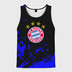 Майка-безрукавка мужская Бавария Мюнхен синие краски, цвет: 3D-черный