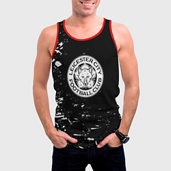 Майка-безрукавка мужская Лестер сити краски белые, цвет: 3D-красный — фото 2