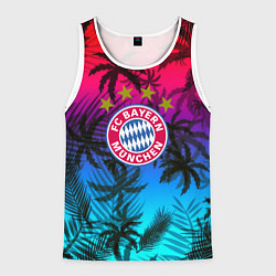 Майка-безрукавка мужская Бавария Мюнхен неон тропики, цвет: 3D-белый
