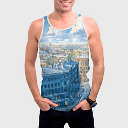 Майка-безрукавка мужская Зимний утренний Питер, цвет: 3D-белый — фото 2