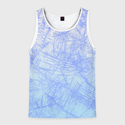 Майка-безрукавка мужская В инее, цвет: 3D-белый