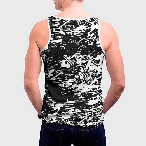 Мужская майка без рукавов Боруссиа белые краски / 3D-Белый – фото 4