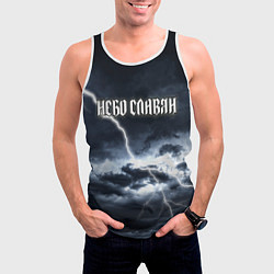 Майка-безрукавка мужская Небо - славян, цвет: 3D-белый — фото 2