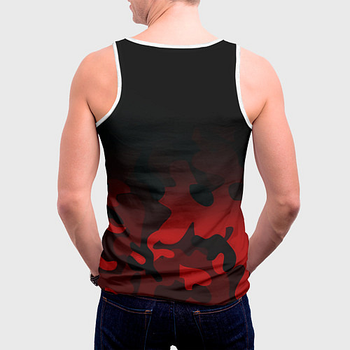 Мужская майка без рукавов Манчестер Юнайтед камуфляж текстура / 3D-Белый – фото 4