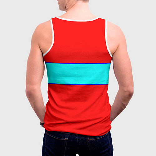 Мужская майка без рукавов Бавария Мюнхен полосы линии / 3D-Белый – фото 4