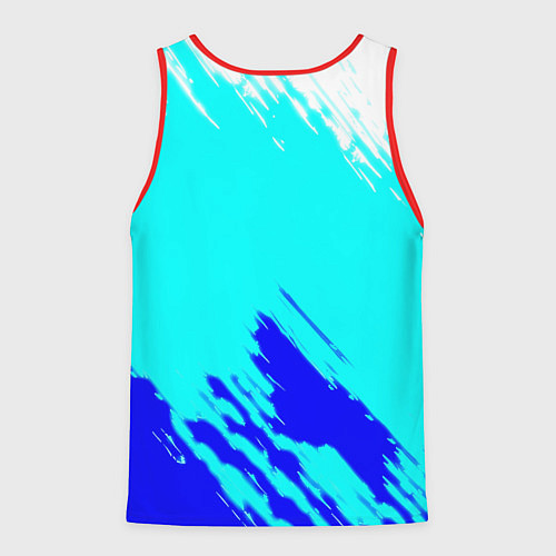 Мужская майка без рукавов Ювентус краски штрихи текстура / 3D-Красный – фото 2