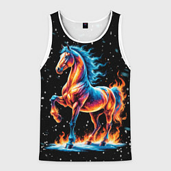 Мужская майка без рукавов Лошадь на снегу