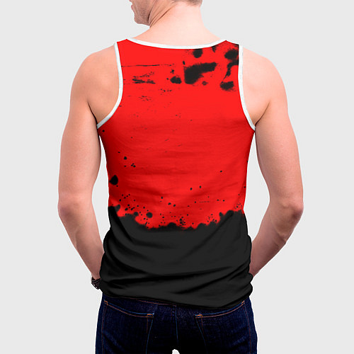 Мужская майка без рукавов Манчестер Юнайтед краски брызги / 3D-Белый – фото 4