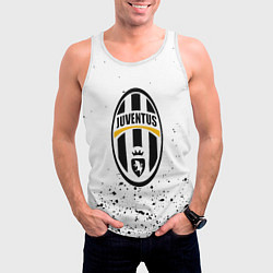 Майка-безрукавка мужская Juventus краски текстура всплеск, цвет: 3D-белый — фото 2