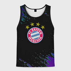 Майка-безрукавка мужская Бавария Мюнхен краски текстура, цвет: 3D-черный
