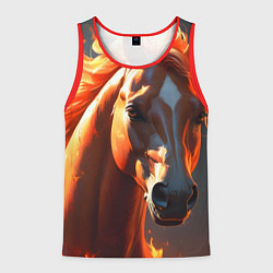 Мужская майка без рукавов Загадочная огненная лошадь