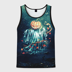 Мужская майка без рукавов Тыква призрак