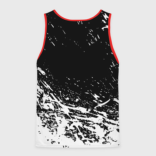 Мужская майка без рукавов Реал Мадрид краски текстура / 3D-Красный – фото 2