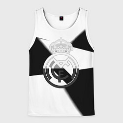 Майка-безрукавка мужская Реал Мадрид геометрия полосы, цвет: 3D-белый