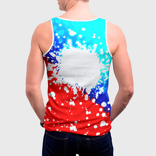 Мужская майка без рукавов Манчестер Юнайтед неон / 3D-Белый – фото 4