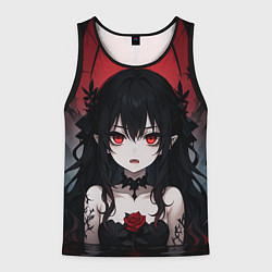 Майка-безрукавка мужская Девушка в стиле аниме в воде, цвет: 3D-черный