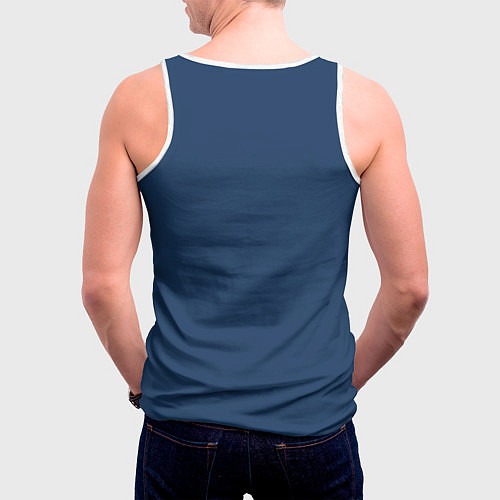 Мужская майка без рукавов Санта с мешком подарков / 3D-Белый – фото 4