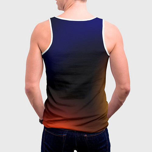 Мужская майка без рукавов Color black red blue / 3D-Белый – фото 4