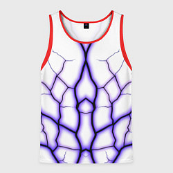 Майка-безрукавка мужская Color white purple, цвет: 3D-красный