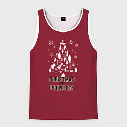 Мужская майка без рукавов Рождество в Хогвартс