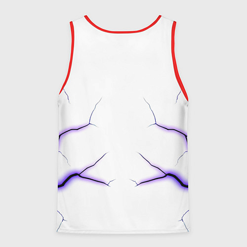 Мужская майка без рукавов Color white purple / 3D-Красный – фото 2