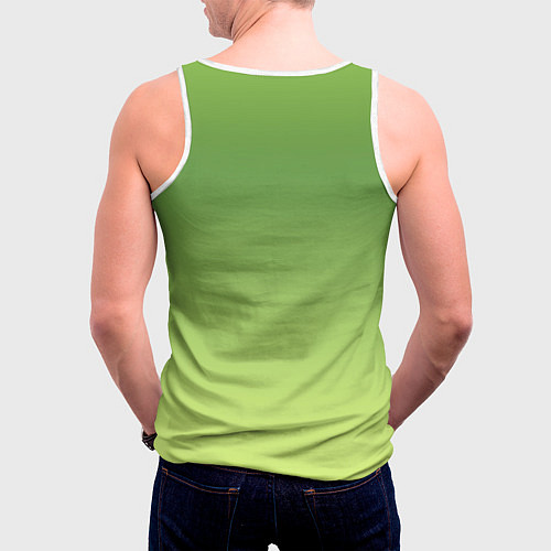 Мужская майка без рукавов Color green yellow / 3D-Белый – фото 4