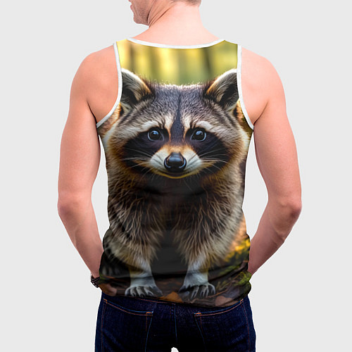 Мужская майка без рукавов Полоскун / 3D-Белый – фото 4