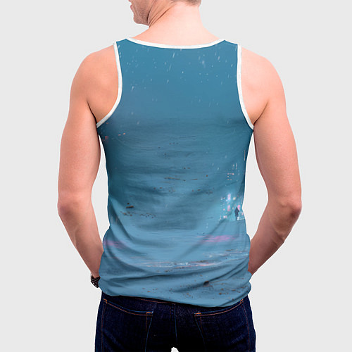 Мужская майка без рукавов Киберпанк лошадь 2026 / 3D-Белый – фото 4