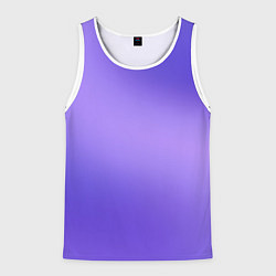 Майка-безрукавка мужская Color purple gradient, цвет: 3D-белый