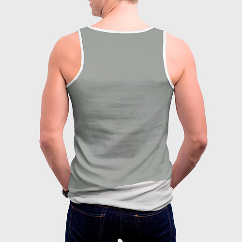 Мужская майка без рукавов Новогодняя лошадка хипстер / 3D-Белый – фото 4