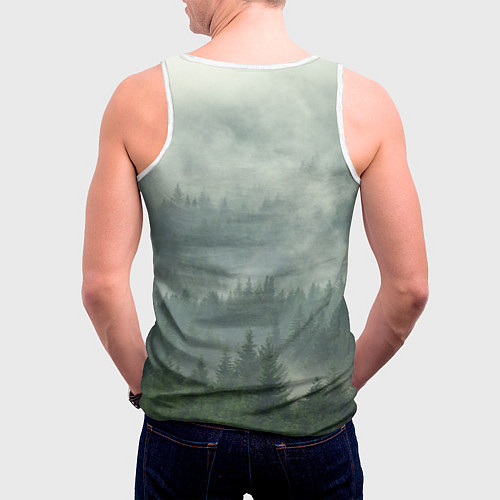 Мужская майка без рукавов Уйду в леса / 3D-Белый – фото 4