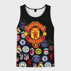 Мужская майка без рукавов Манчестер логотипы команд