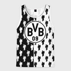 Мужская майка без рукавов Borussia черно белые люди