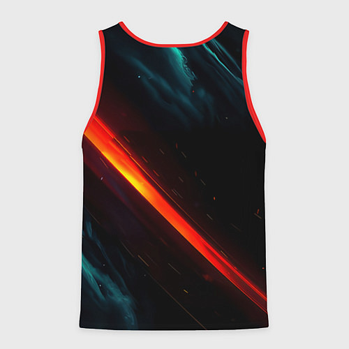 Мужская майка без рукавов Манчестер Юнайтед абстракция / 3D-Красный – фото 2